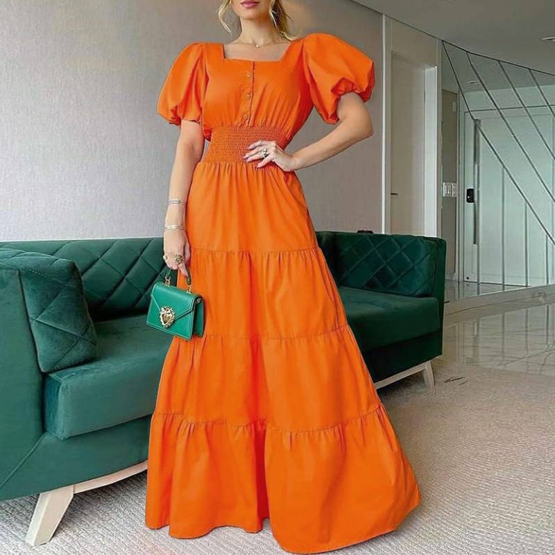Puff Shoulder Sexy Party Dress