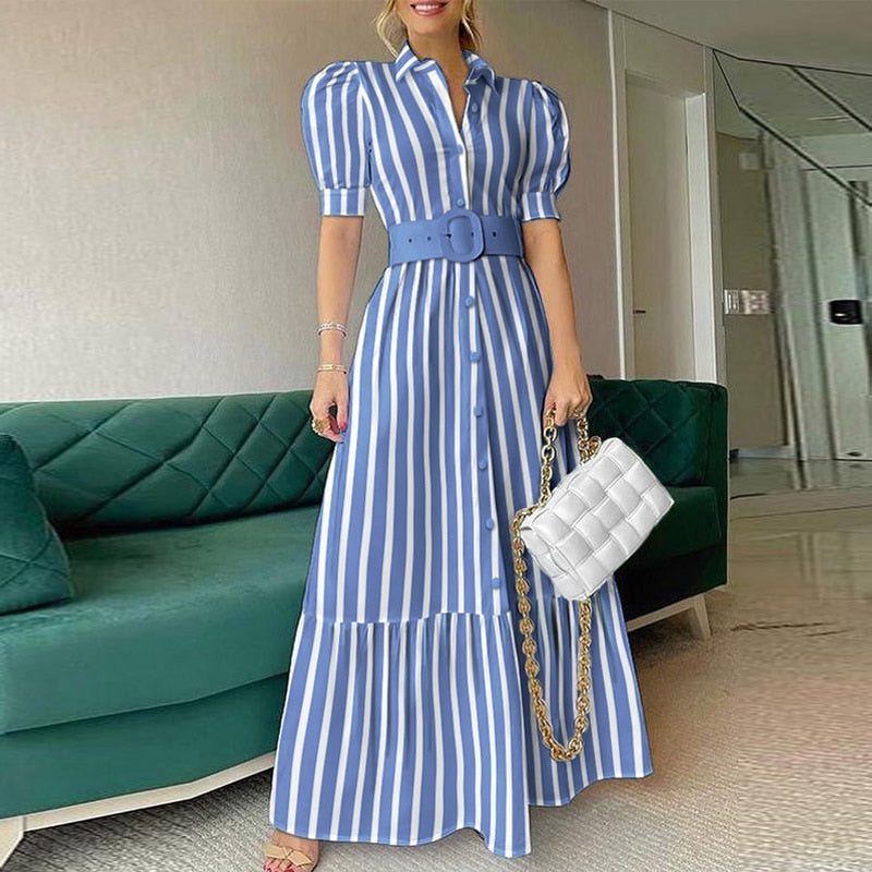 Puff Shoulder Sexy Party Dress