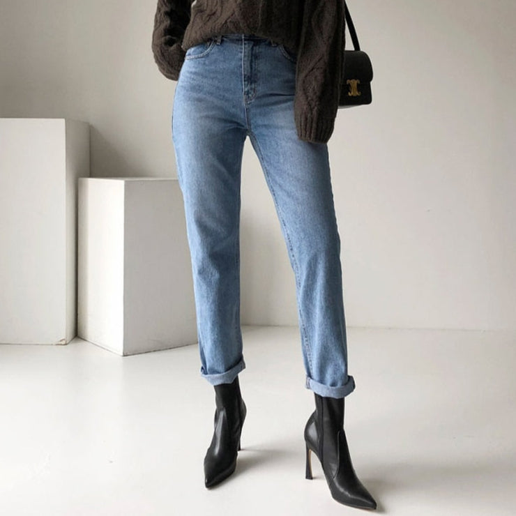 Vintage Streetwear Women Blue Jeans