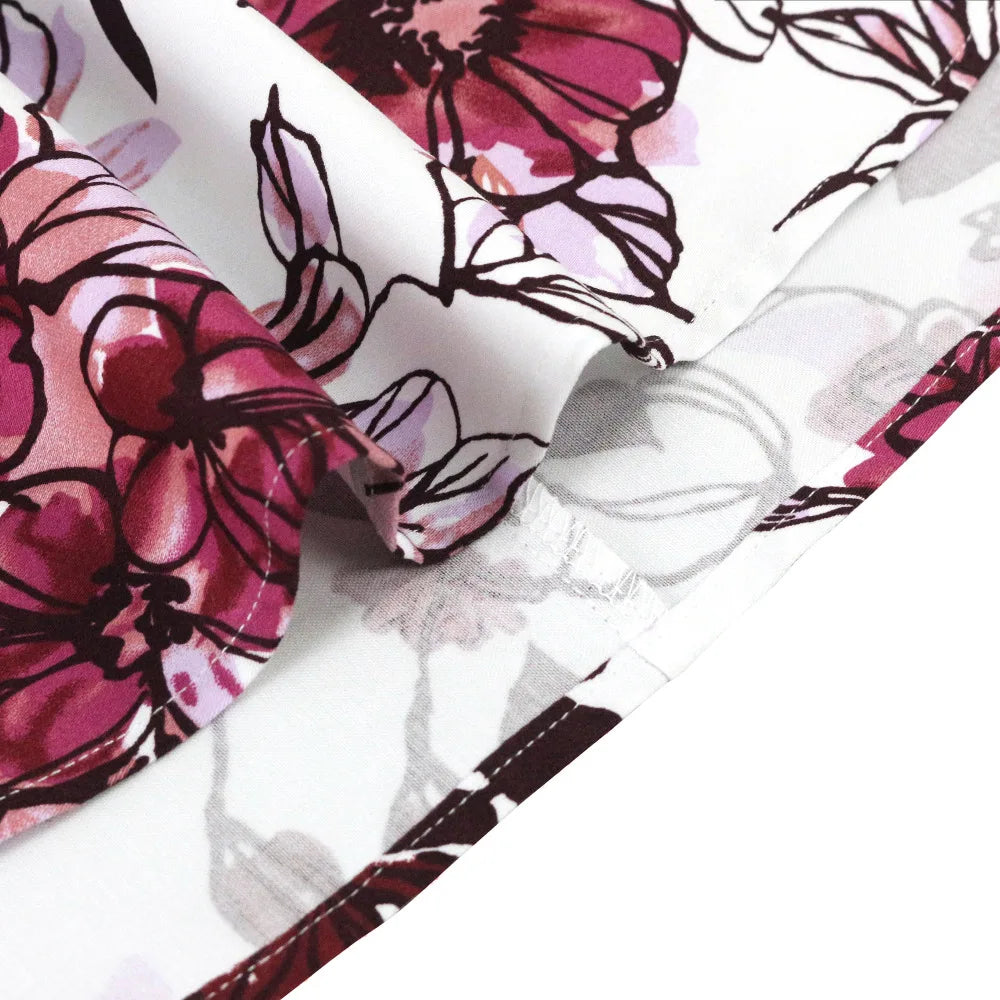 A Line Vintage Floral Skirt