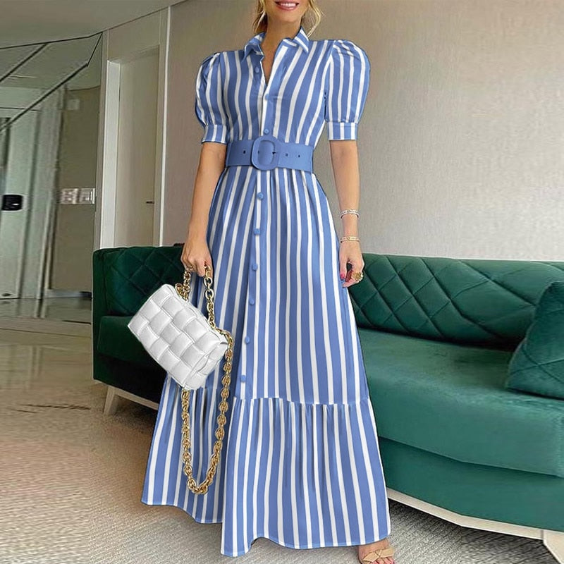 Puff Shoulder Sexy Party Dress