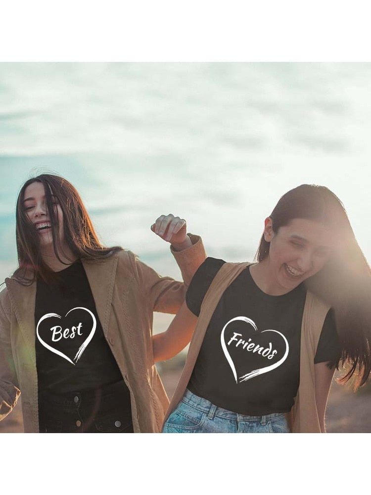 Fashion Women Best Friends T-shirt