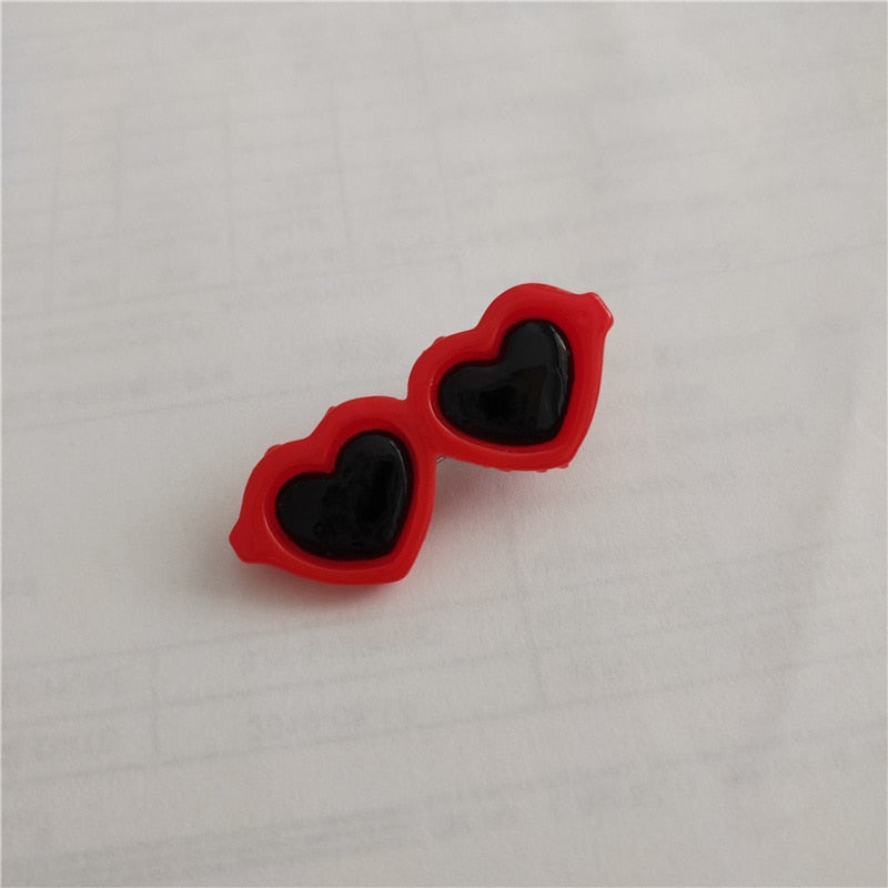 Pet Lovely Heart Sunglasses Hairpins Pet Dog Bows Hair Clips for Pets
