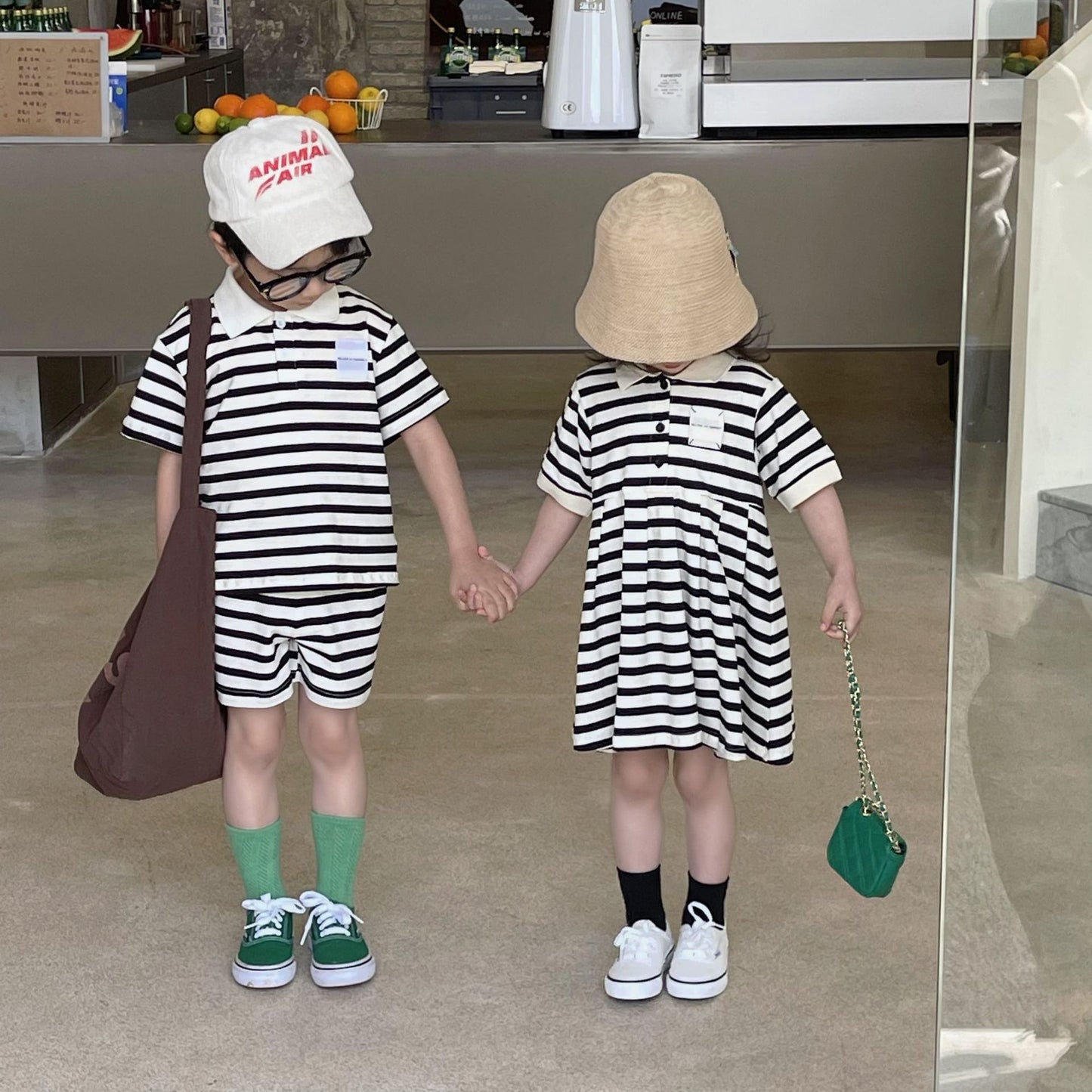 Brother And Sister Matching Striped Clothes