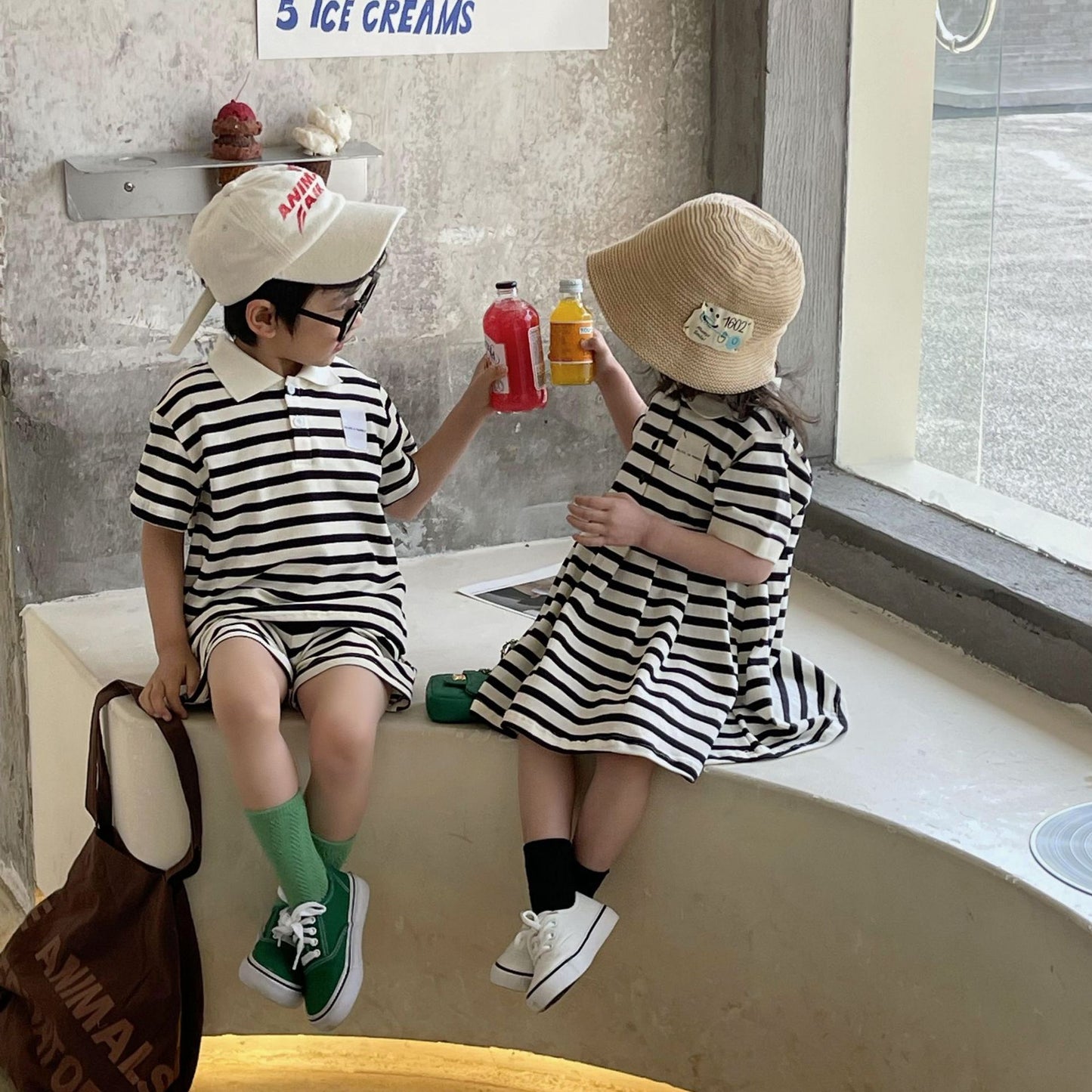 Brother And Sister Matching Striped Clothes