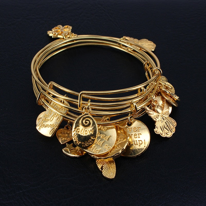 Adjustable Wire Cuff Bracelets Set for Women
