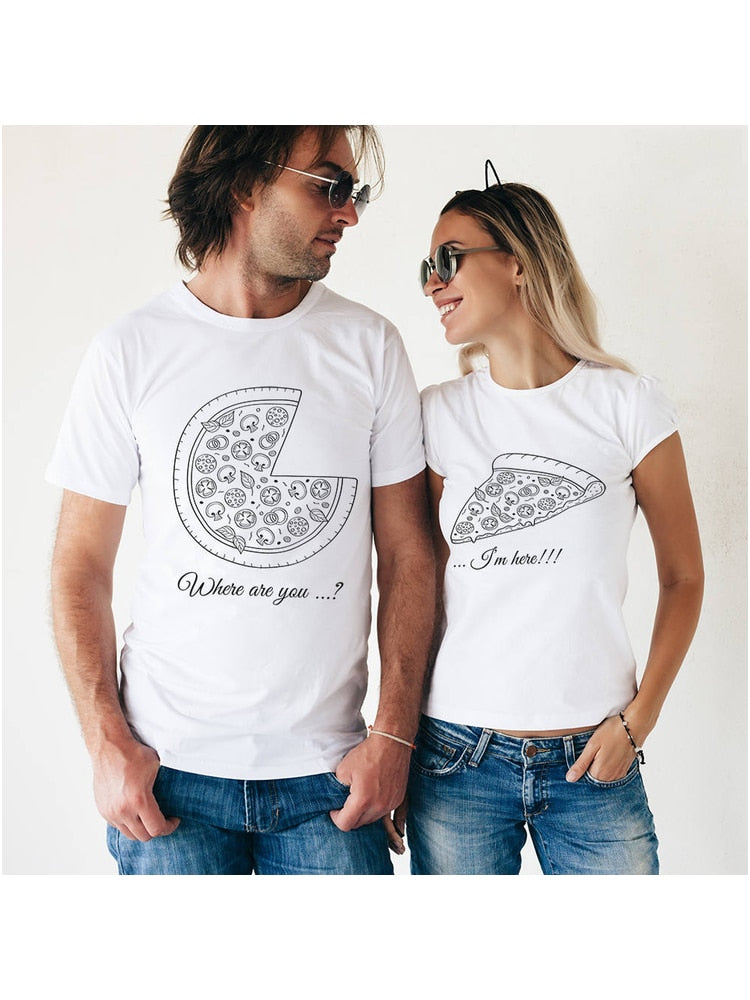 PIZZA Couple T-shirts