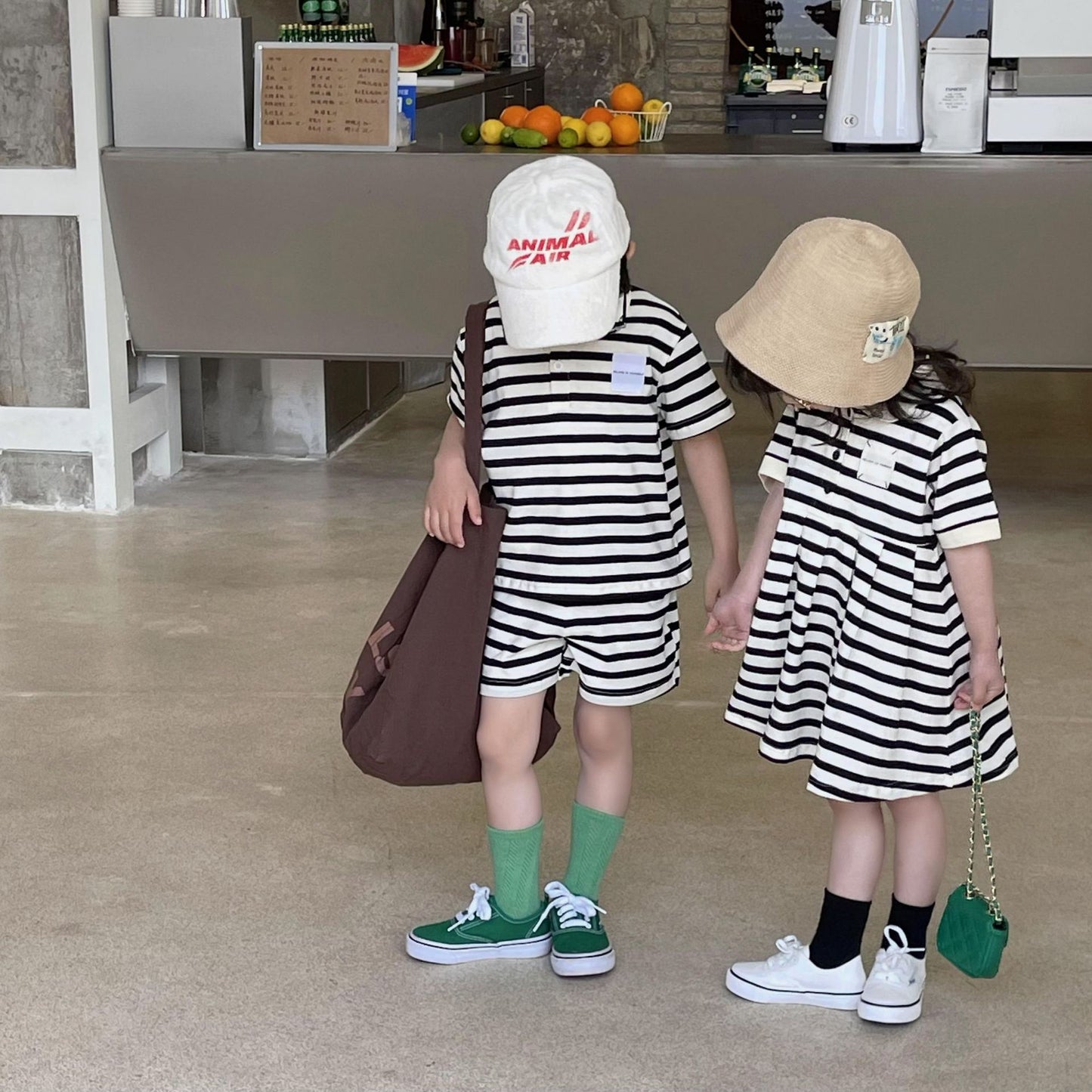 Brother And Sister Matching Striped Clothes