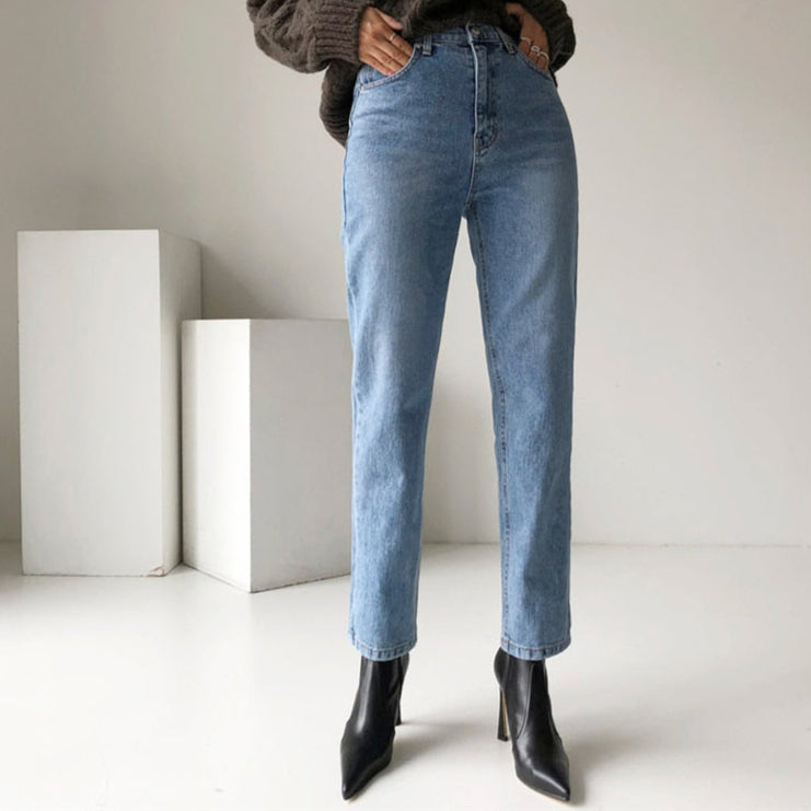Vintage Streetwear Women Blue Jeans