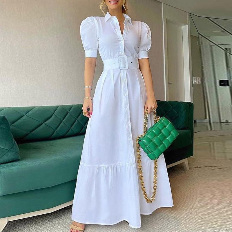 Puff Shoulder Sexy Party Dress