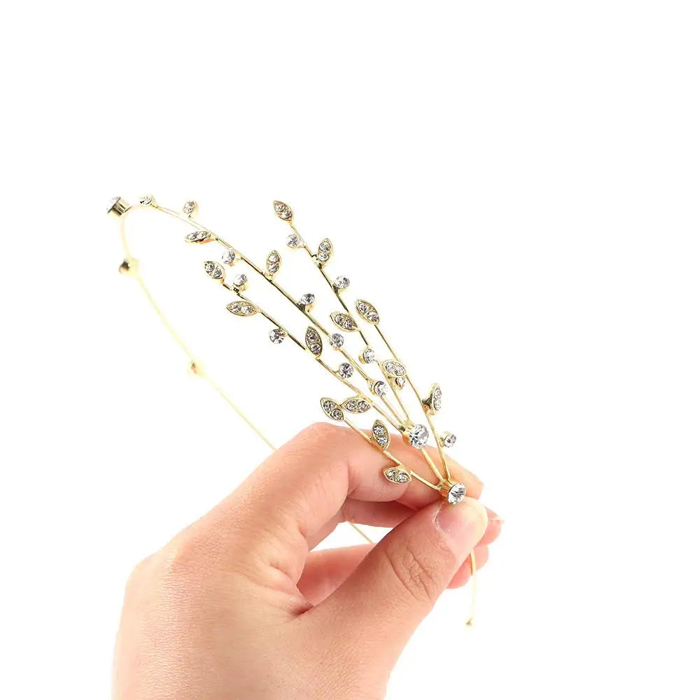Crystal Hairbands Hollow Leaves