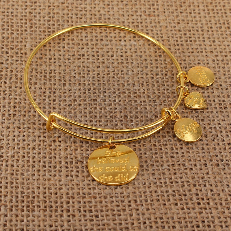 Adjustable Wire Cuff Bracelets Set for Women