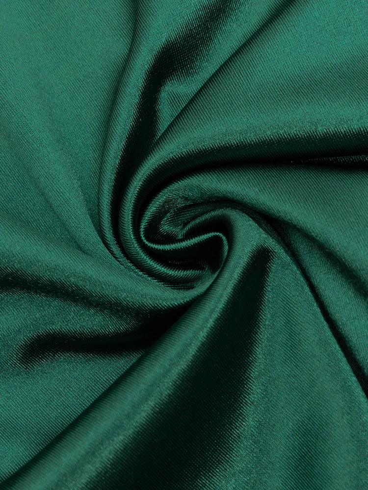 Strapless Sequins Pacthwork Pleated Maxi Dress