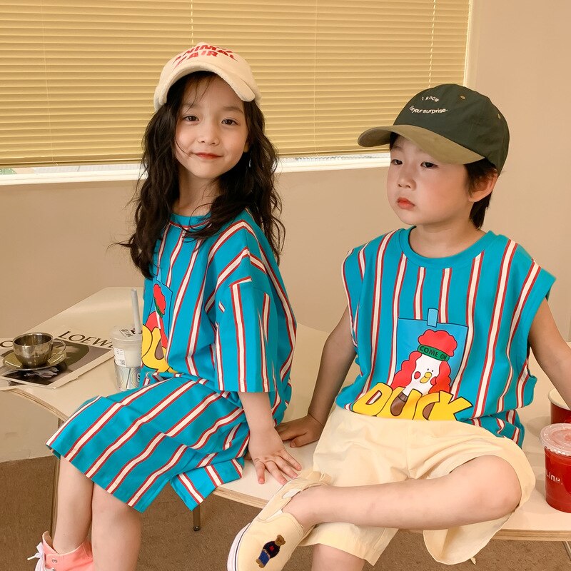 Summer Children Brother Sister Matching Clothes Boys