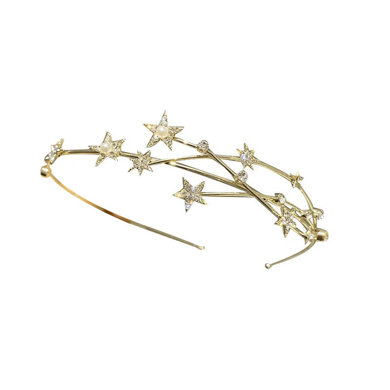 Crystal Hairbands Hollow Leaves