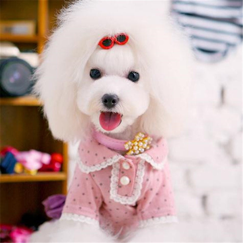 Pet Lovely Heart Sunglasses Hairpins Pet Dog Bows Hair Clips for Pets