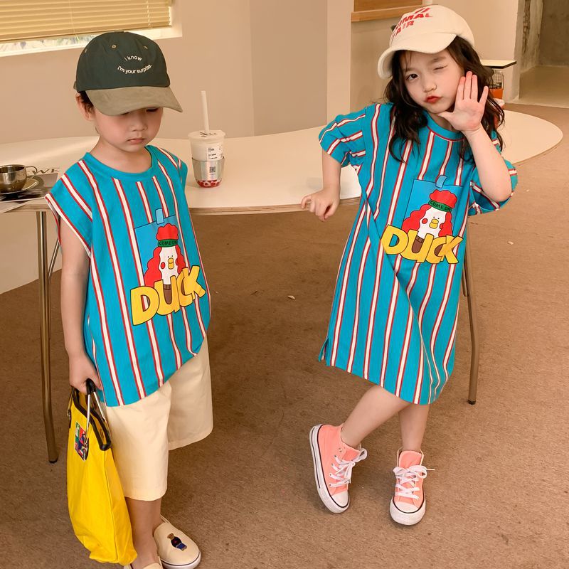 Summer Children Brother Sister Matching Clothes Boys