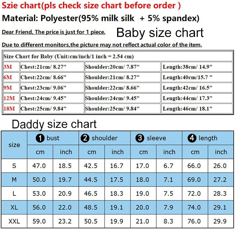 Daddy Baby Family Matching Tops