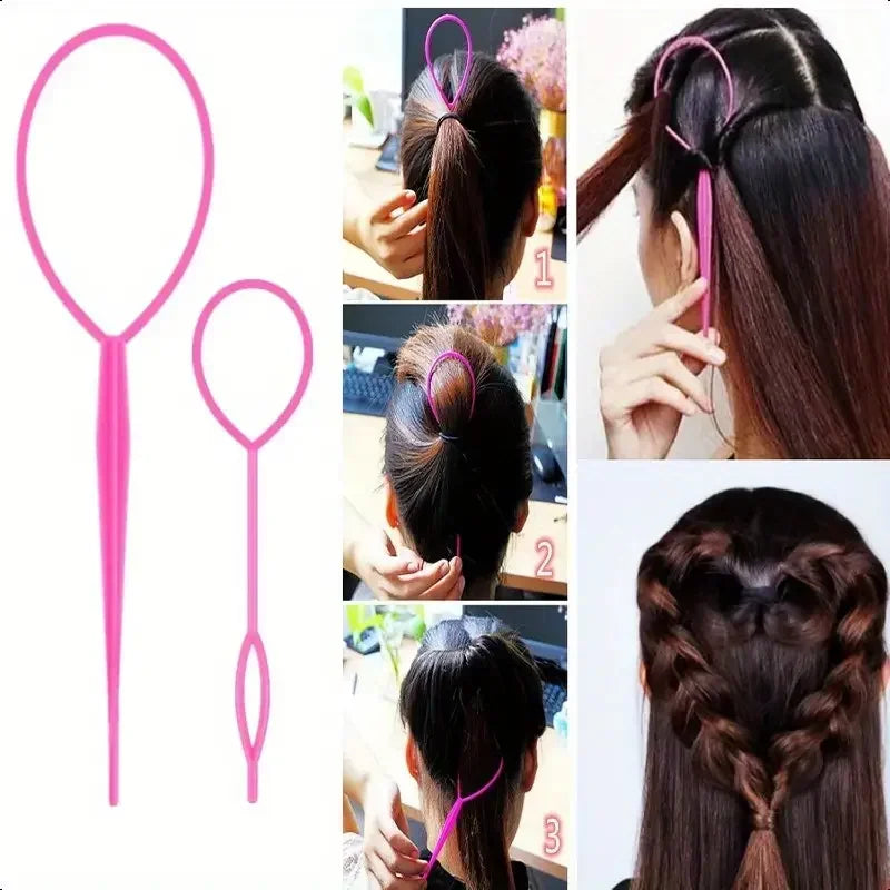 9pcs Hair Accessories Set Braider Satin Bonnet Rat Tail Nylon Bristle Brush Double-side Edge Comb Curly DIY Hair Styling Tools