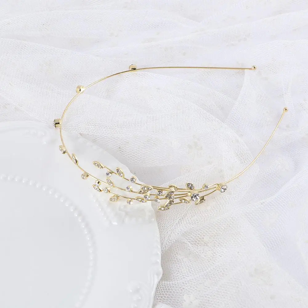 Crystal Hairbands Hollow Leaves