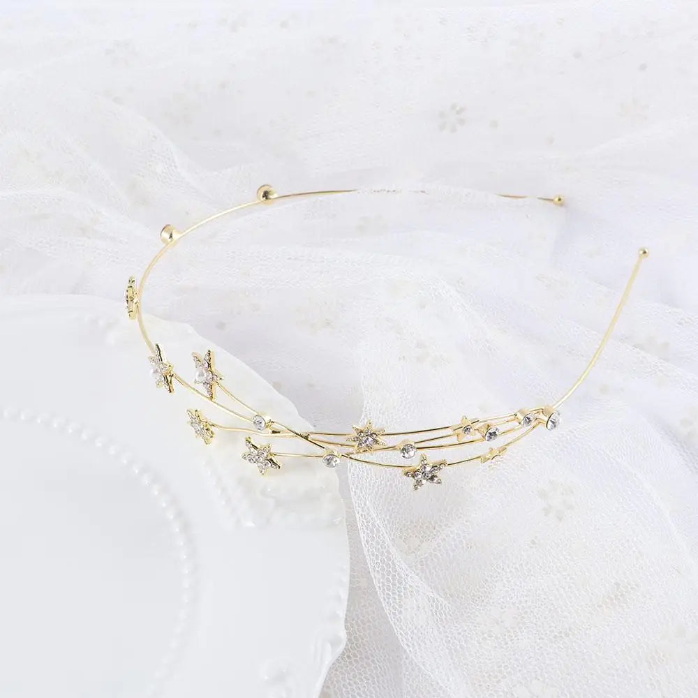 Crystal Hairbands Hollow Leaves