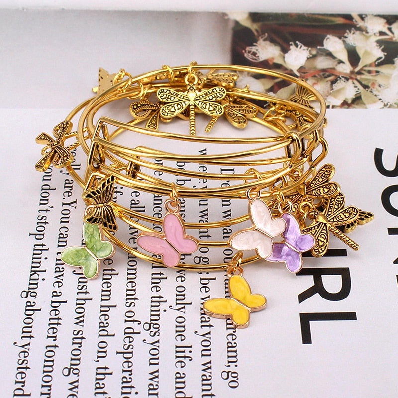 Adjustable Wire Cuff Bracelets Set for Women