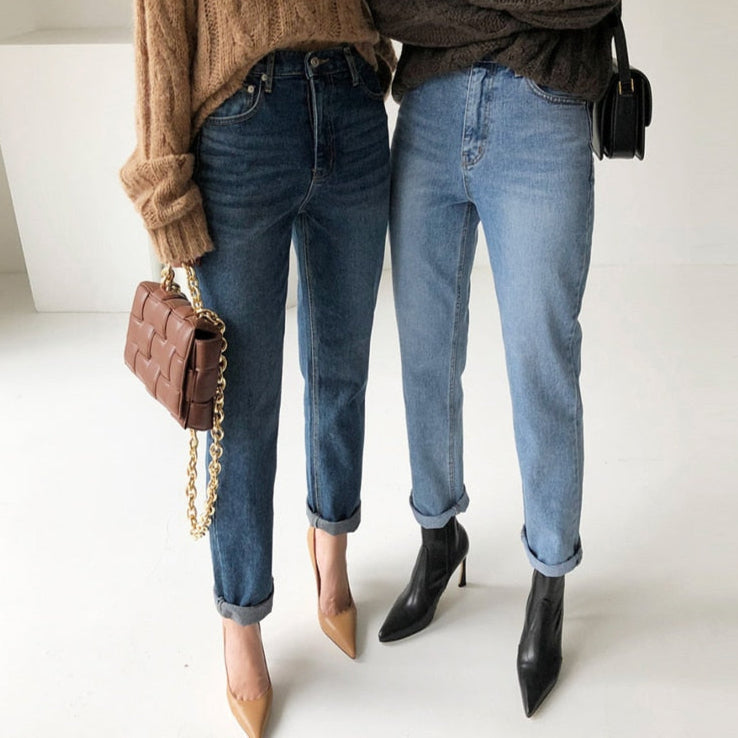 Vintage Streetwear Women Blue Jeans