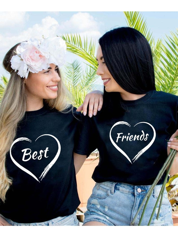 Fashion Women Best Friends T-shirt